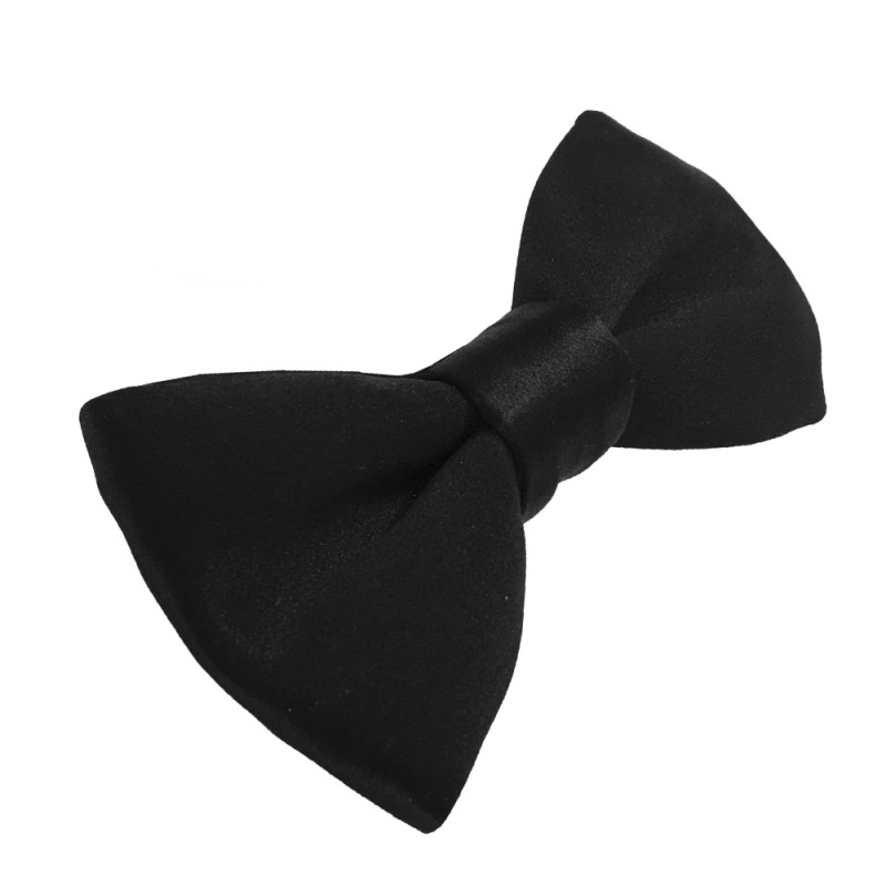 Black Silk Sartorial Bow Tie D089 - Condotti Store