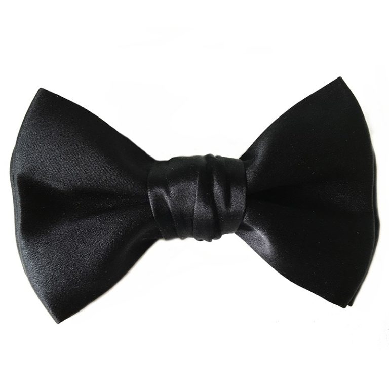 Black Silk Sartorial Bow Tie D104 - Condotti Store