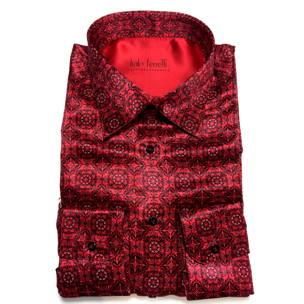 Red and Black Medallions Shirt - Condotti Store