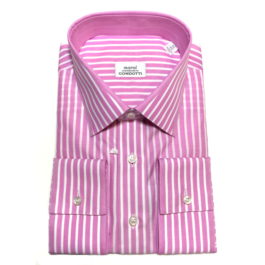 Marol Pink and White Stripes Shirt - Condotti Store