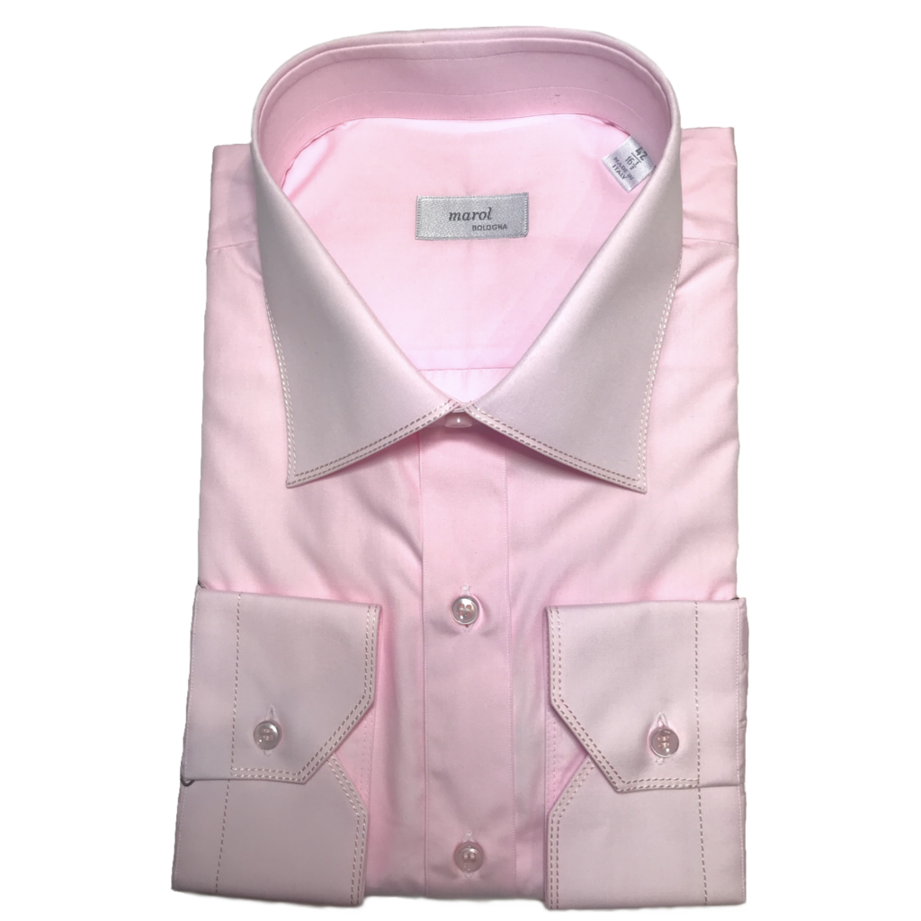 Plain Light Pink Cotton Shirt - Condotti Store